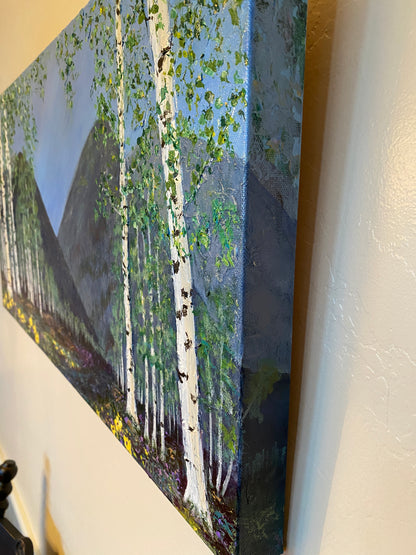 Aspens in Springtime 15 x 30 X 1 1/2" - Canvas