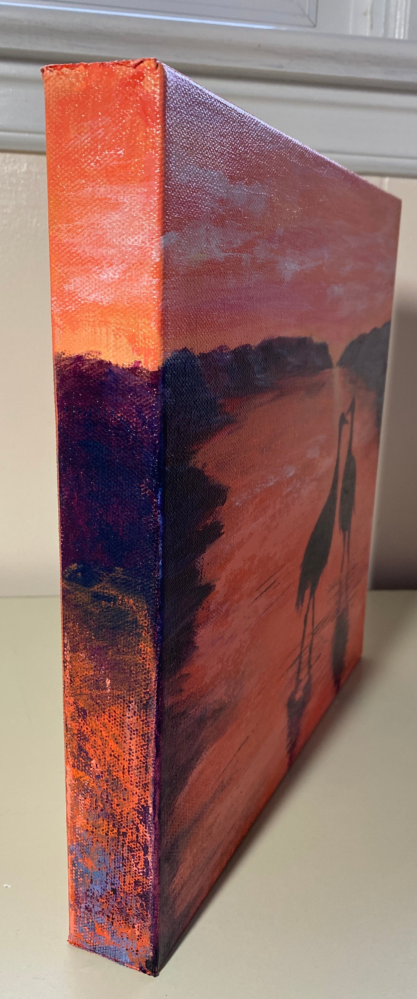 Cranes at Sunset - Acrylic - 12 x 12