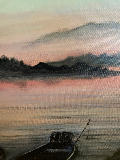 Foggy Morning in the Boundary Waters - 12" x 12" x 1 1/2" Canvas