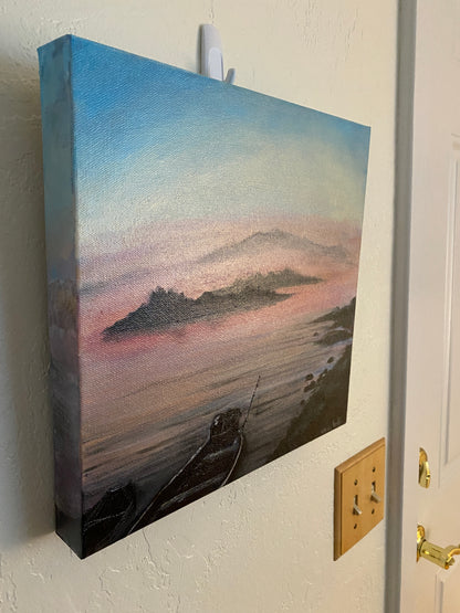 Foggy Morning in the Boundary Waters - 12" x 12" x 1 1/2" Canvas