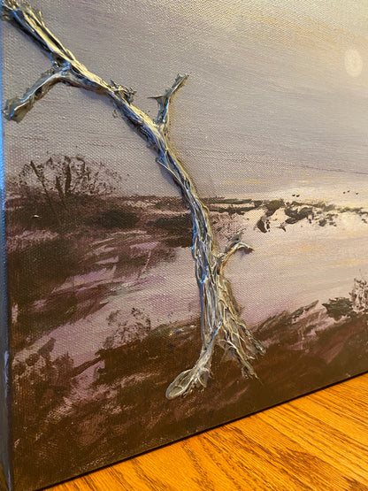 Foggy Inlet - Oregon - 15" x 30" x1  1/2" Canvas