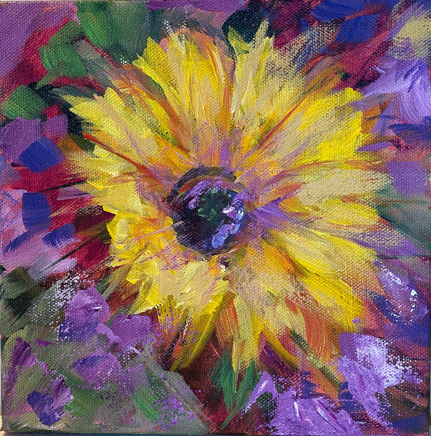 Happy Happy Happy - Set of 4 paintings - 8 x 8 each - Acrylic