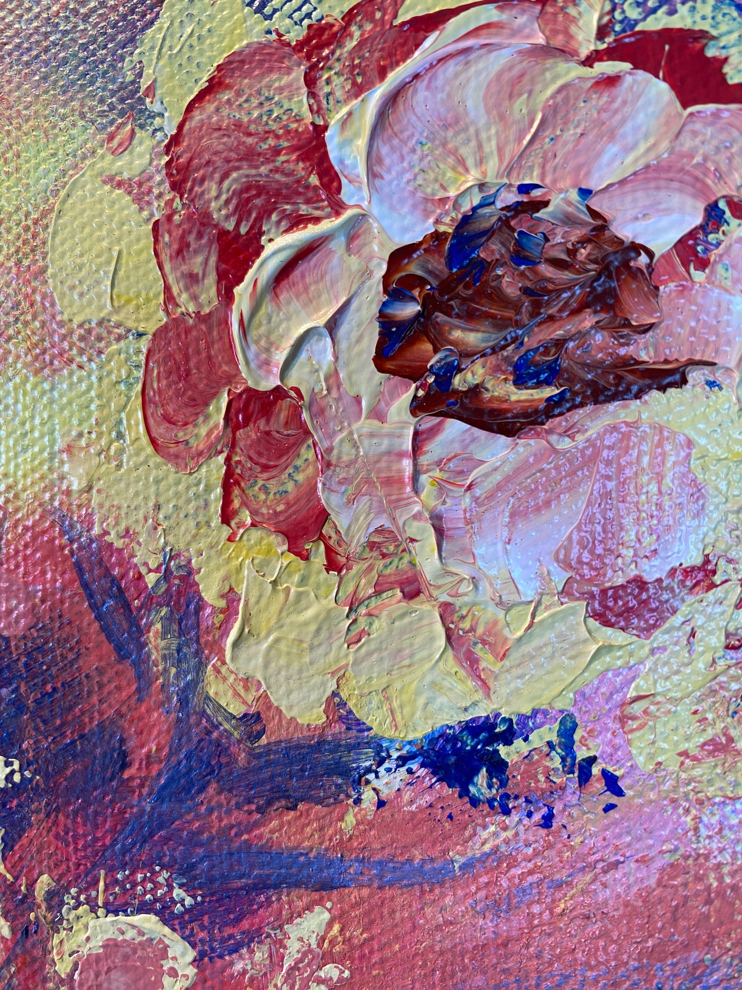 Happy Yellow Rose - Acrylic - 8 x 8