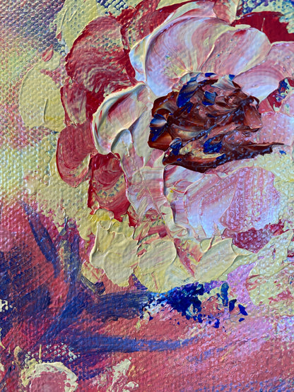 Happy Yellow Rose - Acrylic - 8 x 8