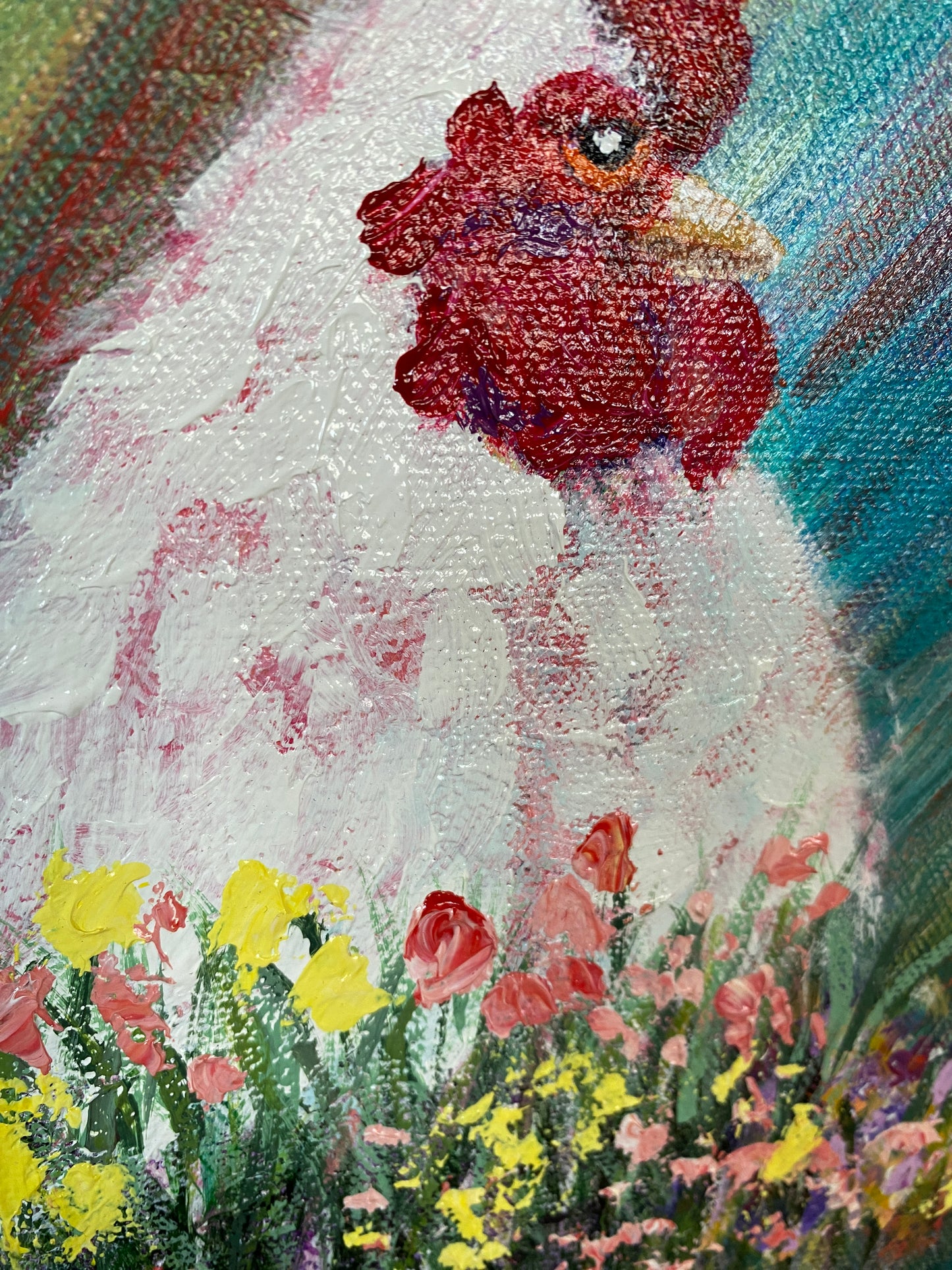 Rooster #4 - 8" x 8" x 1 1/2" Canvas