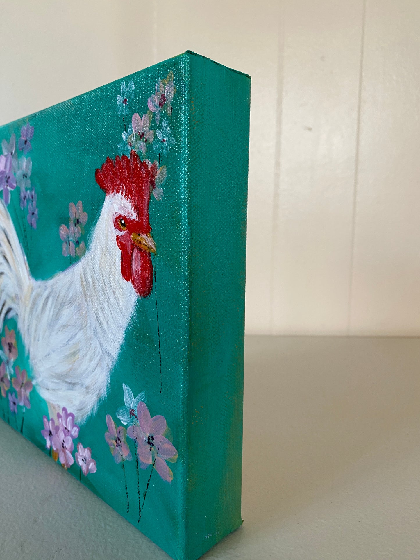 Rooster #6 - 8 x 8 x 1 1/2”