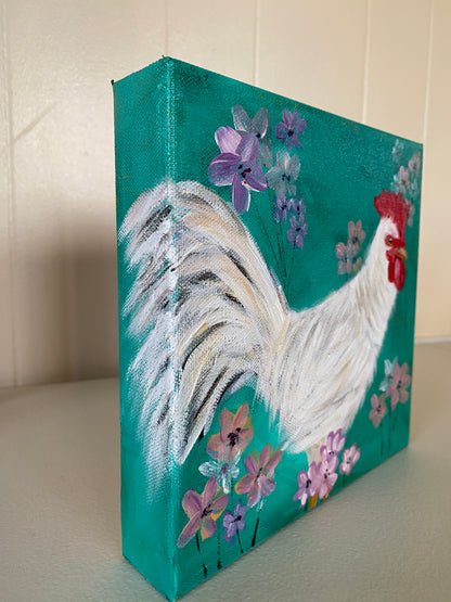 Roo A - Rooster #6 - 8 x 8 x 1 1/2”