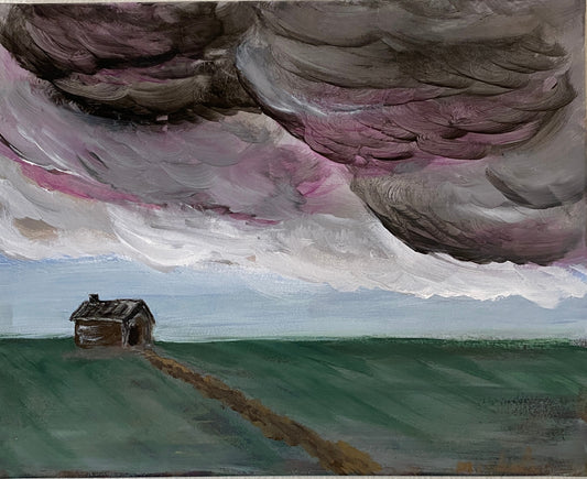 Prairie Storm - Acrylic on steel - 8 x 10