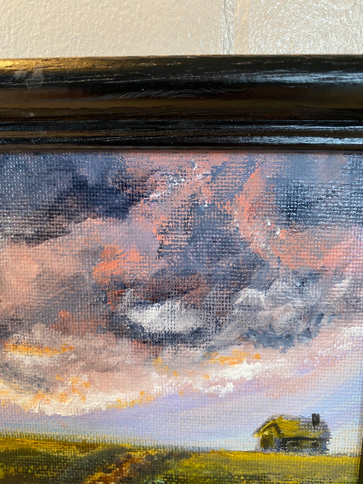 Prairie Storm Mini - Oil on canvas board - 4 1/2" x 5 1/2"