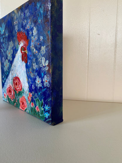 Roo A - Rooster #5 - 12" x 12" x 1 1/2" Canvas