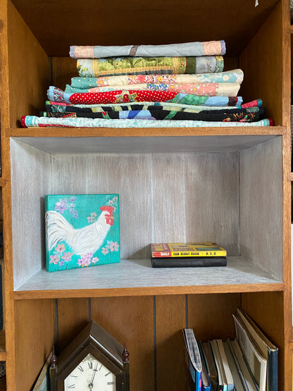 Roo A - Rooster #6 - 8 x 8 x 1 1/2”