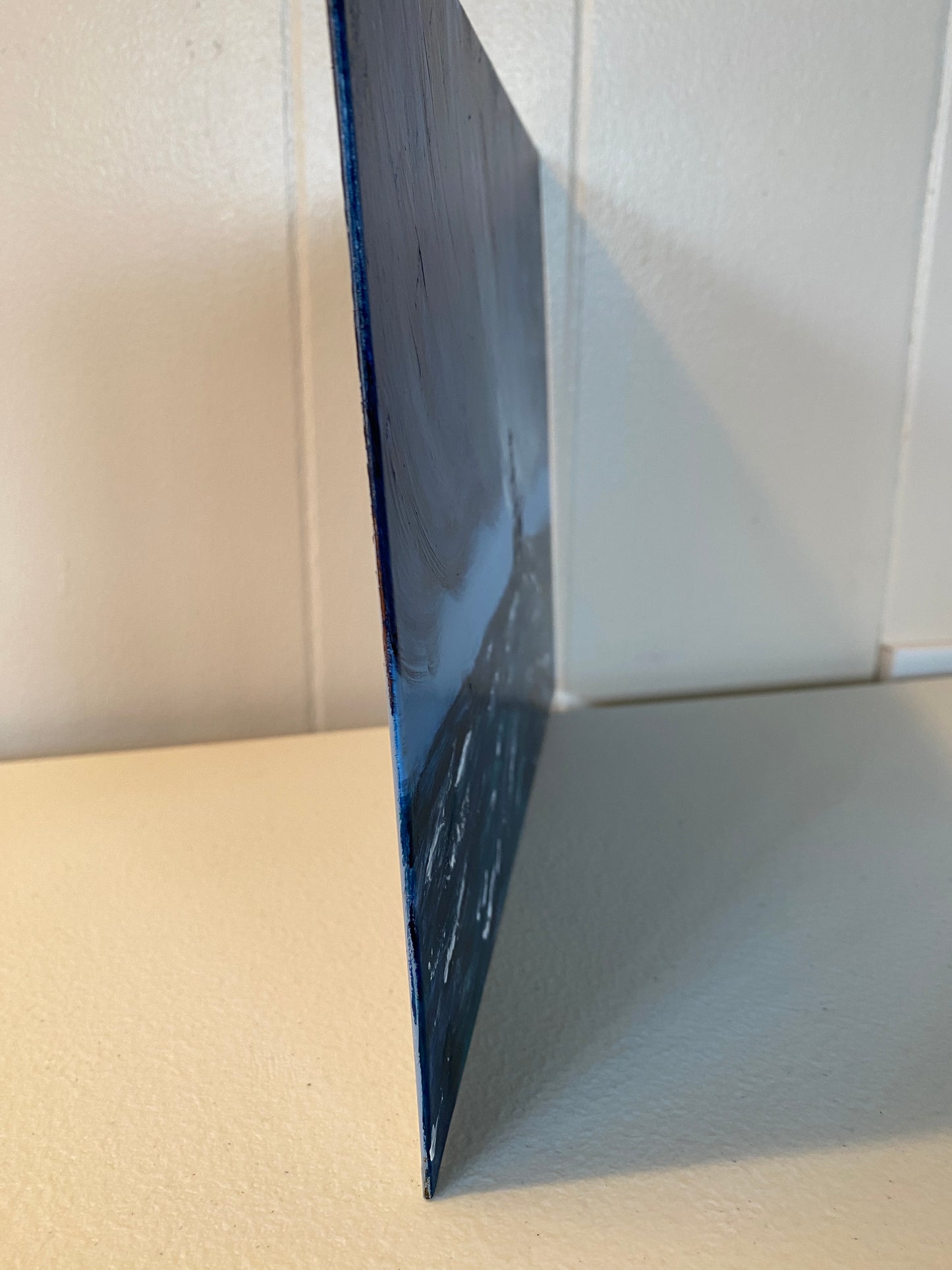 Stormy Sea - Acrylic on metal - 8 x 10