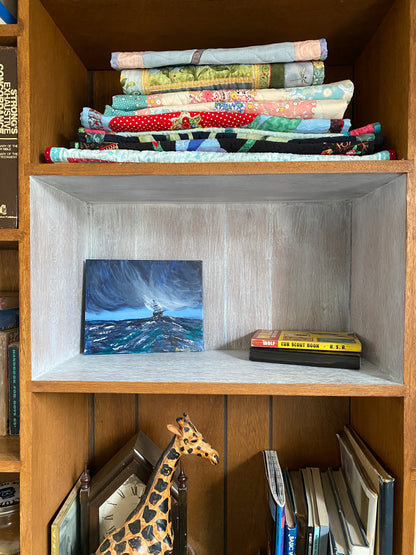 Stormy Sea - Acrylic on metal - 8 x 10