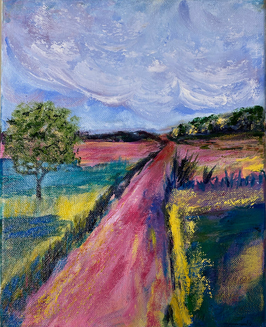 Lone Tree #2 - Oil on canvas - 8 x 10