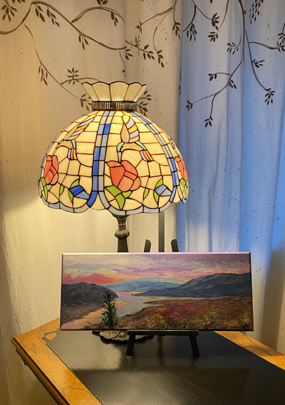 Lone Tree on the Columbia - Acrylic on Wood Panel - 9 1/2 x 21 1/2