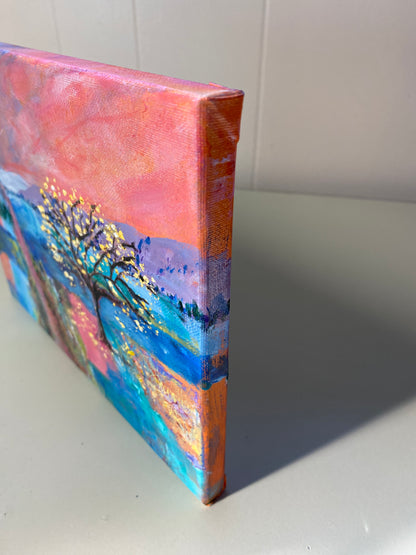 Lone Tree #3 - Oil on canvas - 8 x 10