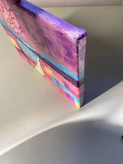 Lone Tree #4 - Acrylic on canvas - 8 x 10