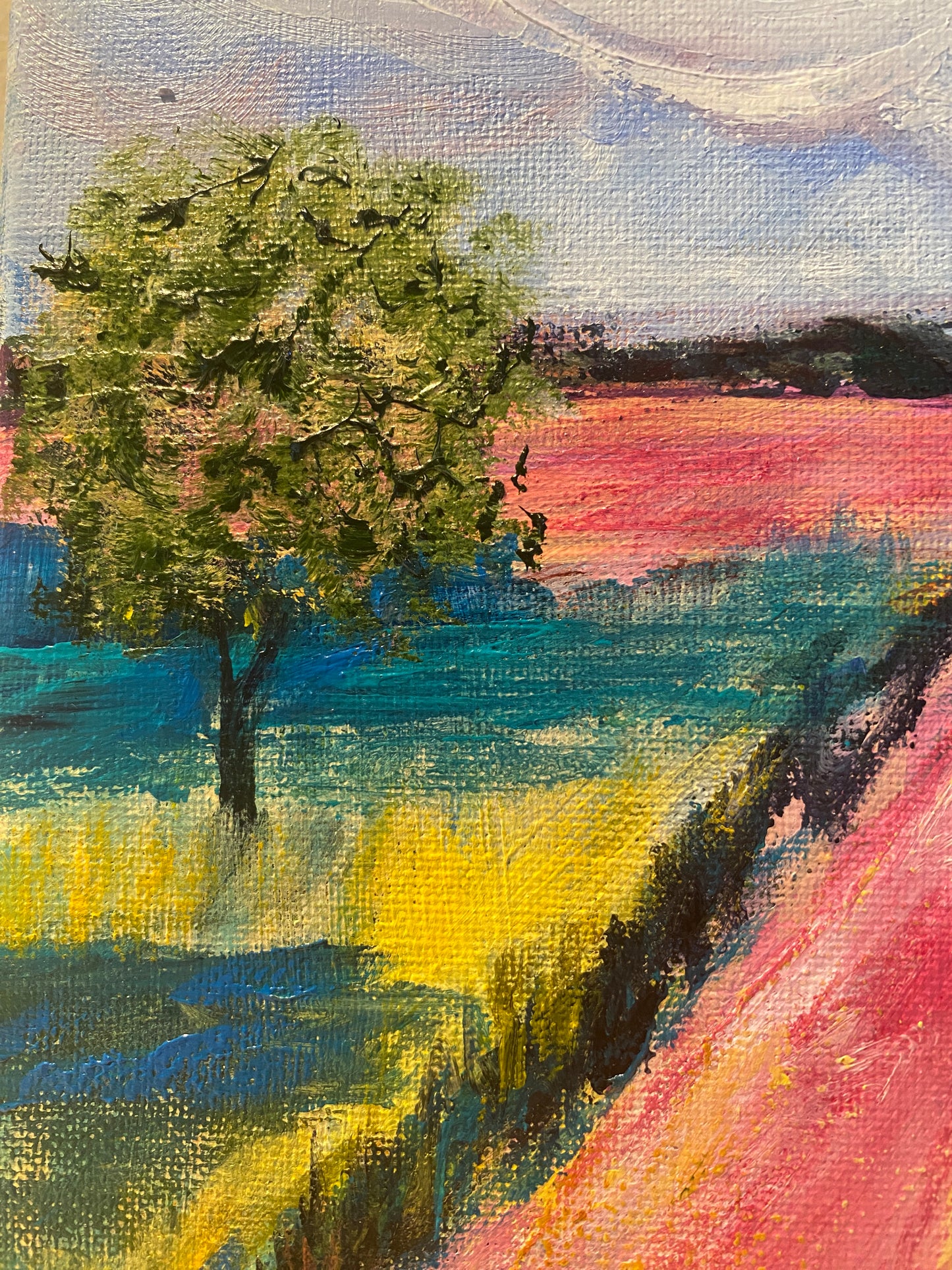 Lone Tree #2 - Oil on canvas - 8 x 10